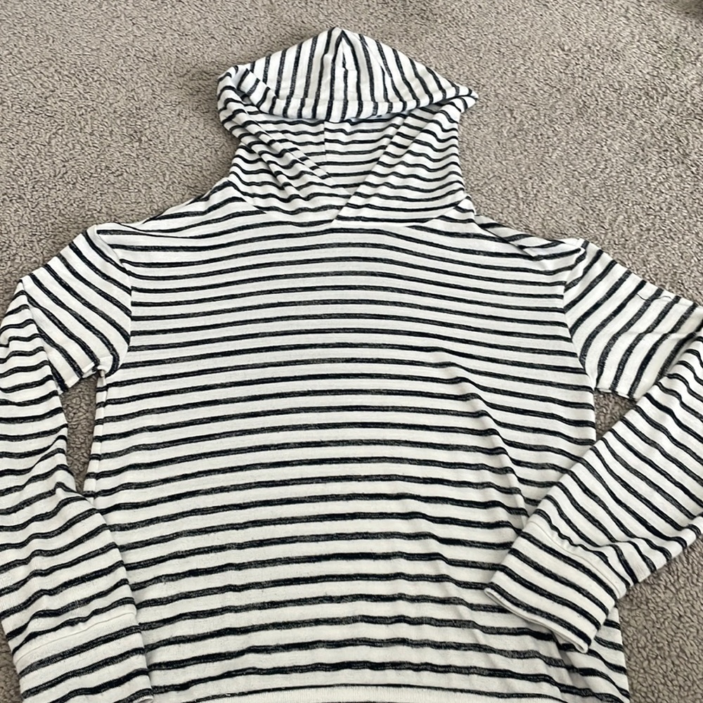 hooded stripey sweater - xs